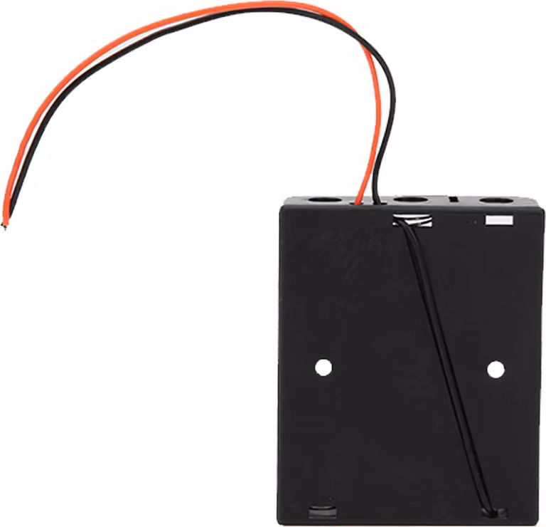 5 pezzi 18650 Custodia per batteria 3 slot nero portabatteria con 2 cavi di collegamento seriale
