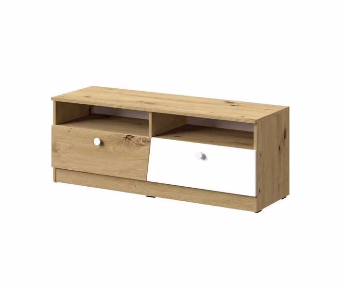 Tavolino per TV CHIMA - rovere artisan / bianco
