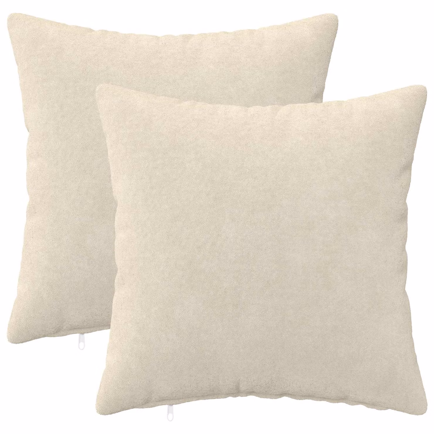 vidaXL Cuscino con cuscino HEERLEN 2 pz Crema Fleece in microfibra