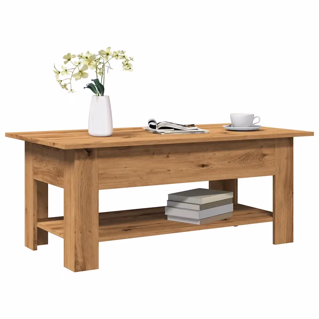 vidaXL Tavolino da salotto moderno in legno color marrone L/P/H: 102 x 55 x 42 cm