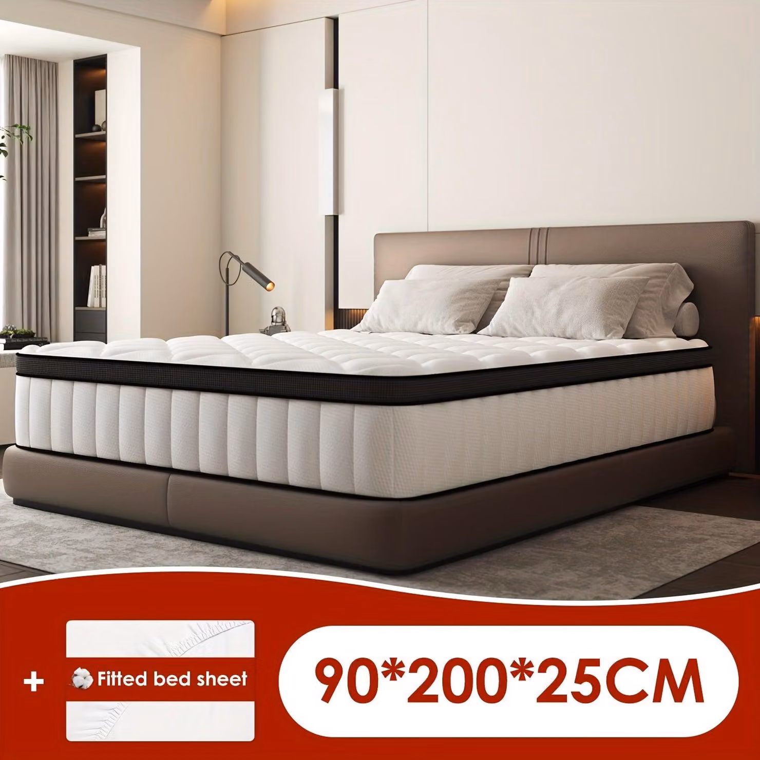 Materassi - Materassi per il letto - Materassi a molle insacchettate - Materassi a una piazza - Materassi ortopedici - 90x200 cm