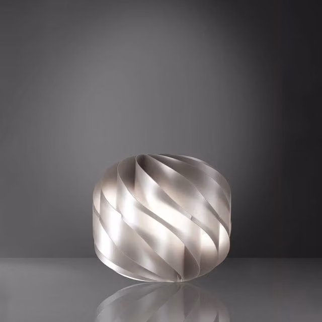Lampada da scrivania moderna Polilux Linea Zero argento con diffusore a sfera e attacco E27, Diametro: 40 cm – 1