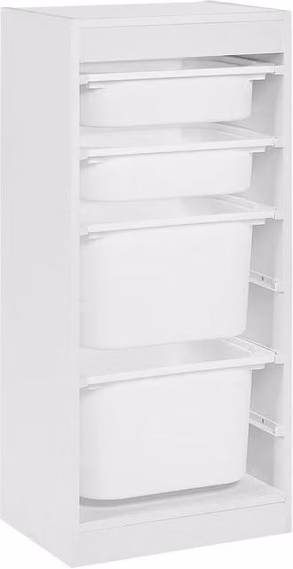Scaffale a muro BELIANI per camera dei bambini con 4 cassetti in MDF e plastica, Bianco