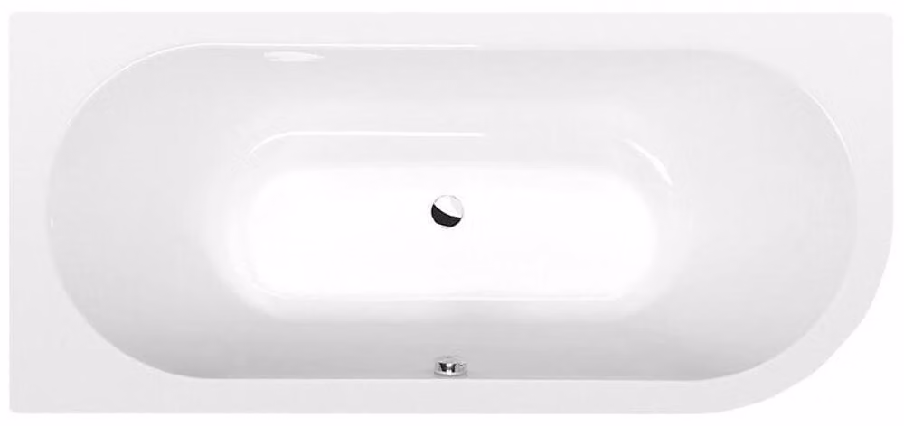 Vasca salvaspazio VIVA 185 x 80 x 47 cm, sinistra, bianco