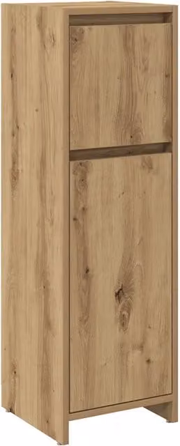 Armadietto da bagno moderno 30 x 30 x 95 cm ampio spazio di archiviazione elegante finitura in legno ingegnerizzato rovere artigianale 02_0050731