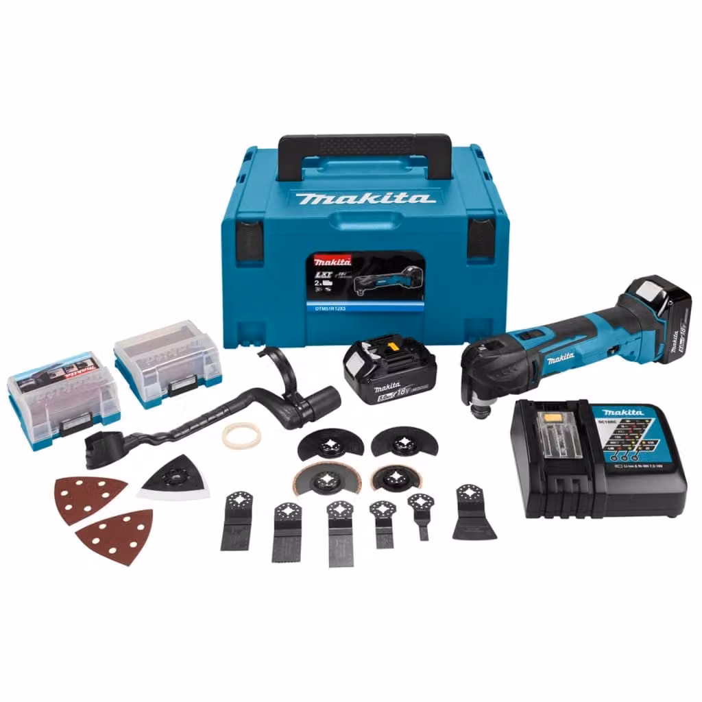 Utensile multifunzione a batteria Makita 18 V blu e nero