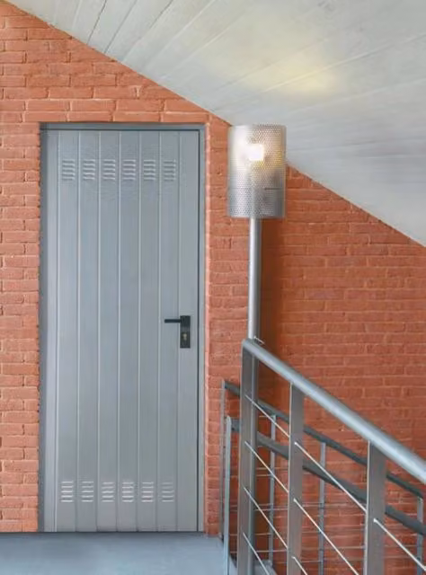 Porta zincata Club Dierre per garage o cantina in acciaio grigio, L: 82 cm, H: 200 cm