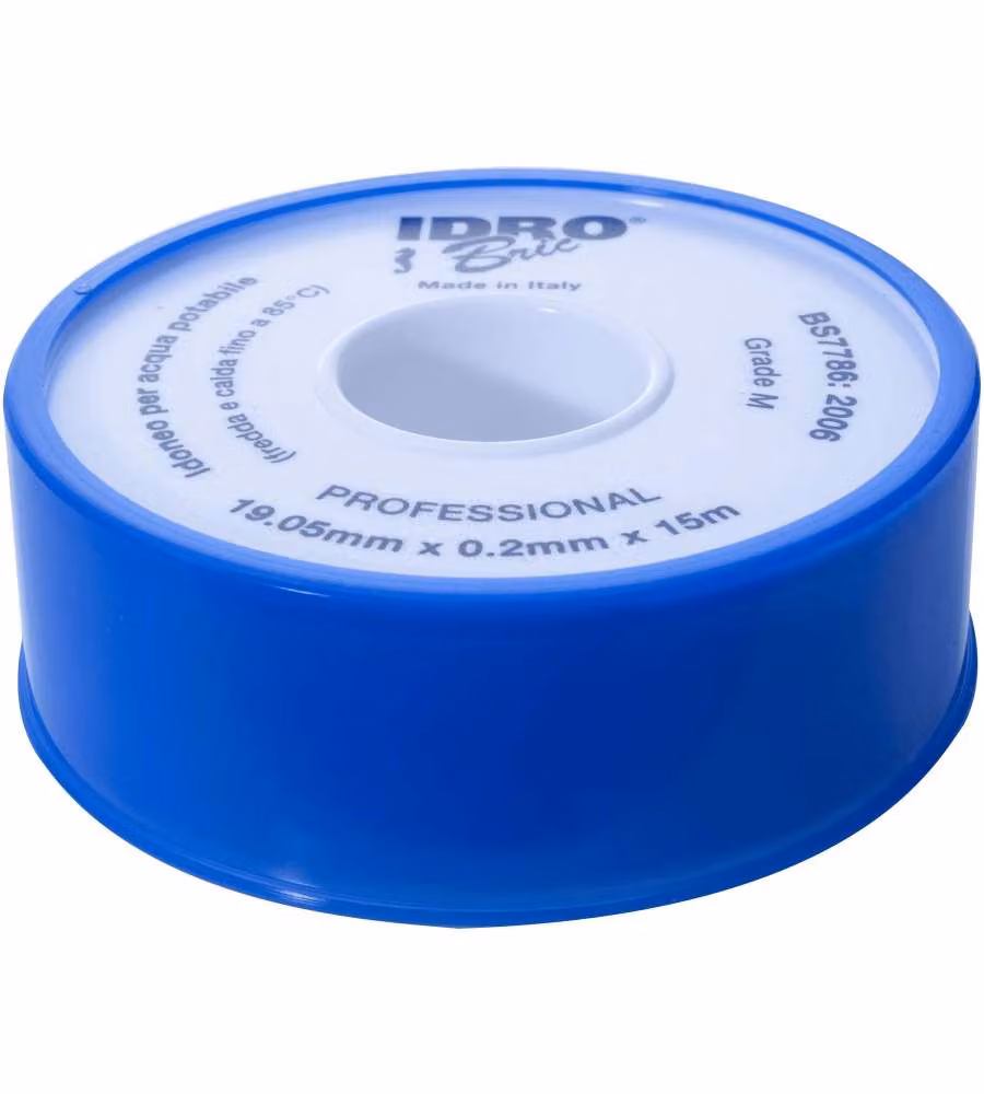 Idro Bric Nastro PTFE Professionale 19mm x 15m Bianco Impermeabile