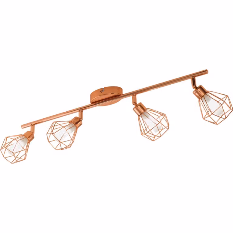 EGLO Lampada da soffitto LED Zapata, plafoniera, lampada in metallo e vetro smerigliato, lampada da soggiorno in rame, bianca, incl. lampadina G9, bianco caldo