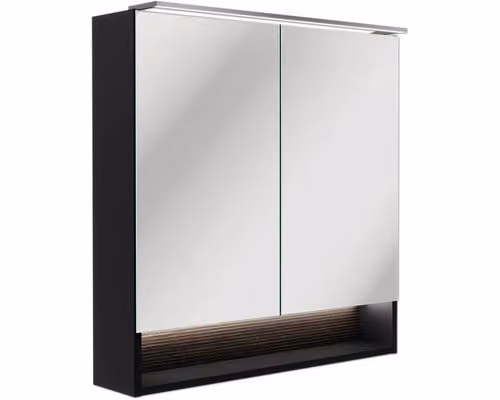 Fackelmann B.PARIS Armadio a specchio LED, mobile da bagno, illuminazione, porte USB