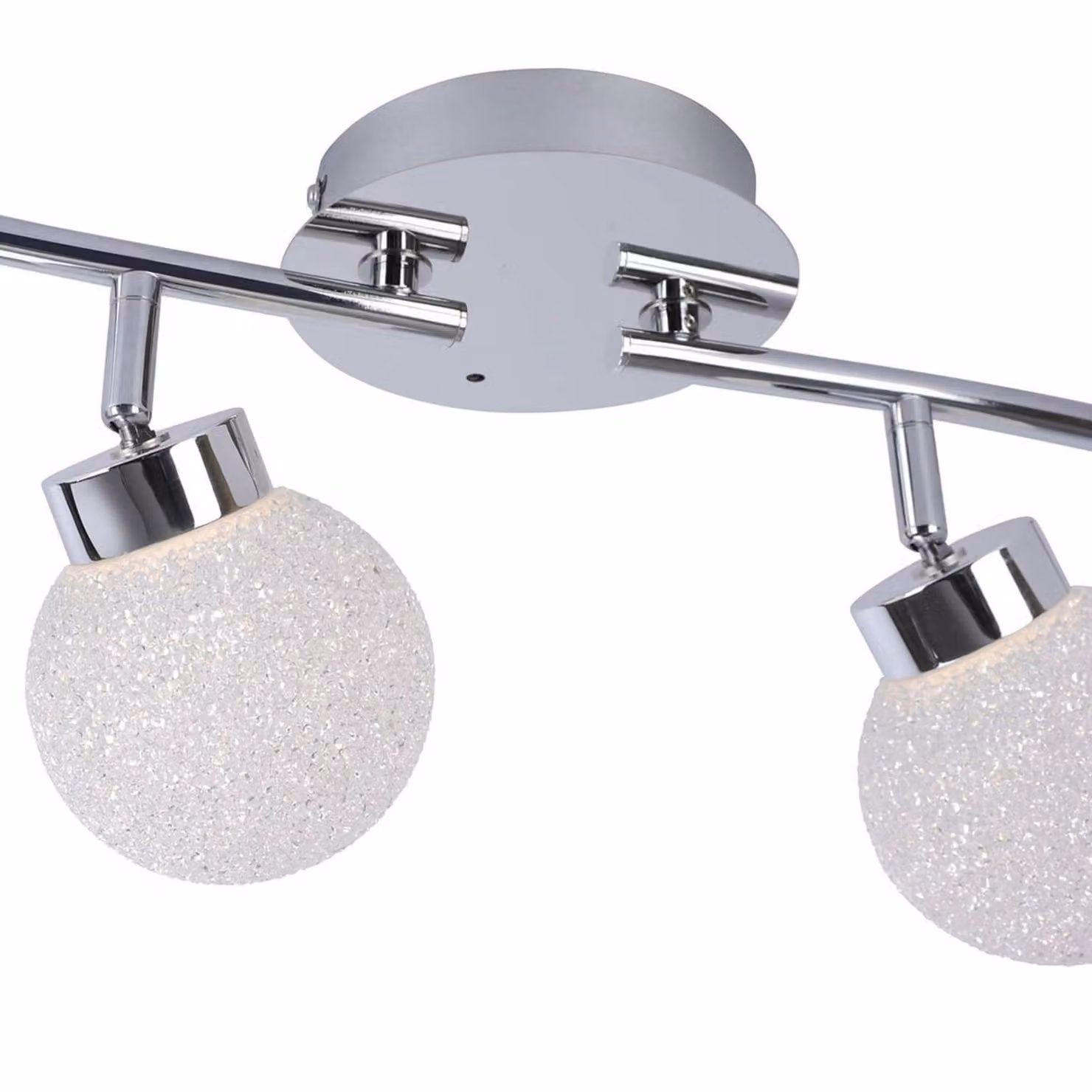 JUST LIGHT. GmbH Plafoniera a LED Miko, dimmerabile, Cromo / Argento, Soggiorno / Sala da pranzo, Metallo, Moderno, Plafoniera LED
