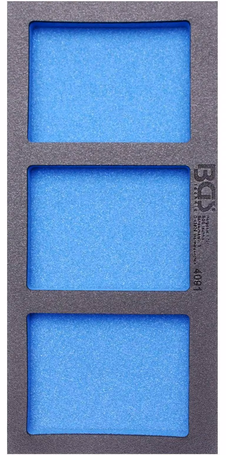 BGS Carrello da officina 1/3, vuoto: 3 scomparti 408 x 189 x 32 mm - 4091