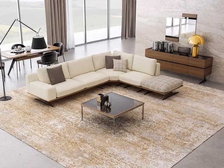 Wohnzimmer Luxus Set Ecksofa L-Form Polstermöbel Design Modern Couchtisch