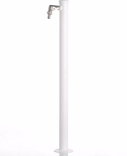 Fontana da Giardino con Rubinetto Belfer 42/SR Bianca in Metallo e Acciaio L: 86 cm, P: 45 cm, H: 110 cm