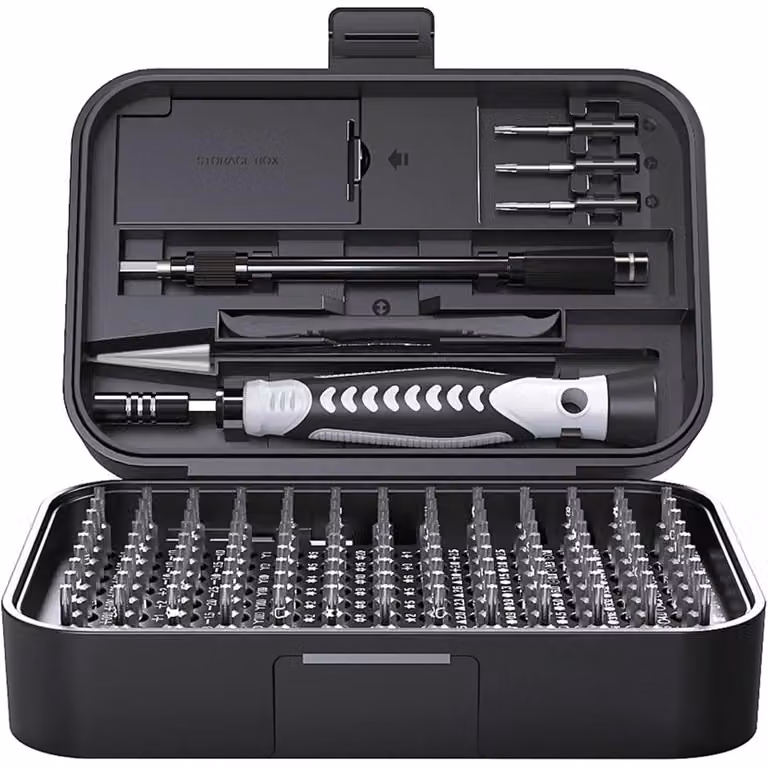 Set di precisione da 130 pezzi, colore nero, per cacciaviti, adatto per iPhone, laptop, orologi e occhiali
