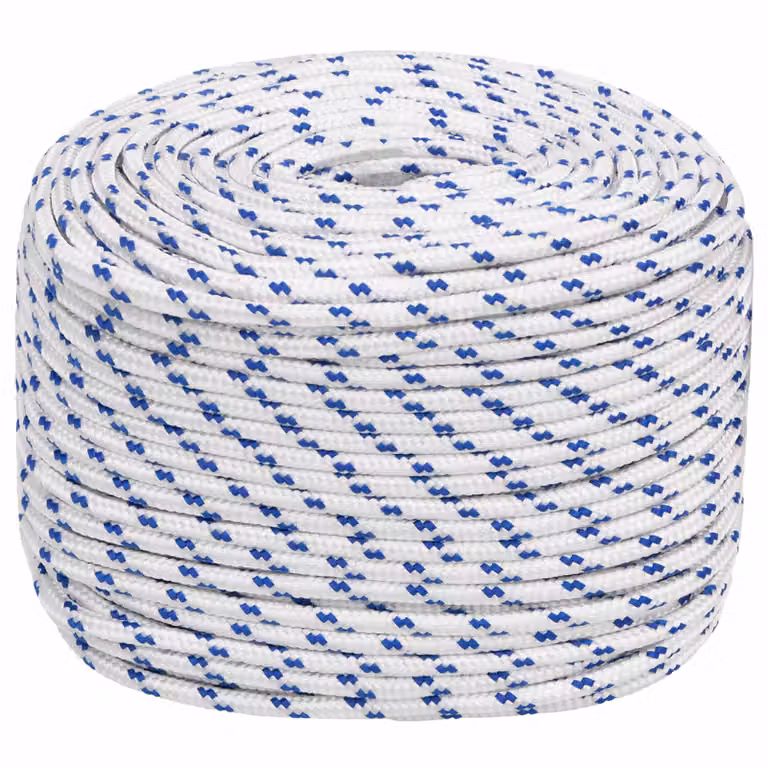 Corda multiuso vidaXL in plastica, Bianco e Blu, Diametro: 6 mm, Lunghezza: 250 m, Carico massimo: 240 kg