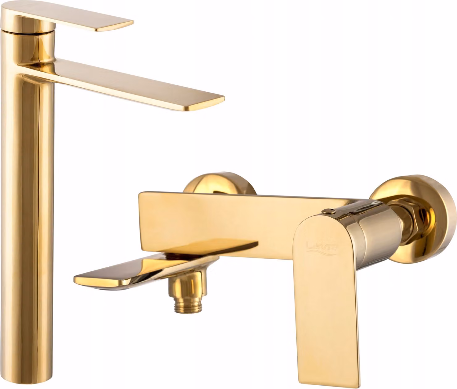 Granitan - Miscelatore vasca - Rubinetto vasca altezza 15 cm - Miscelatore oro - ottone - FARO
