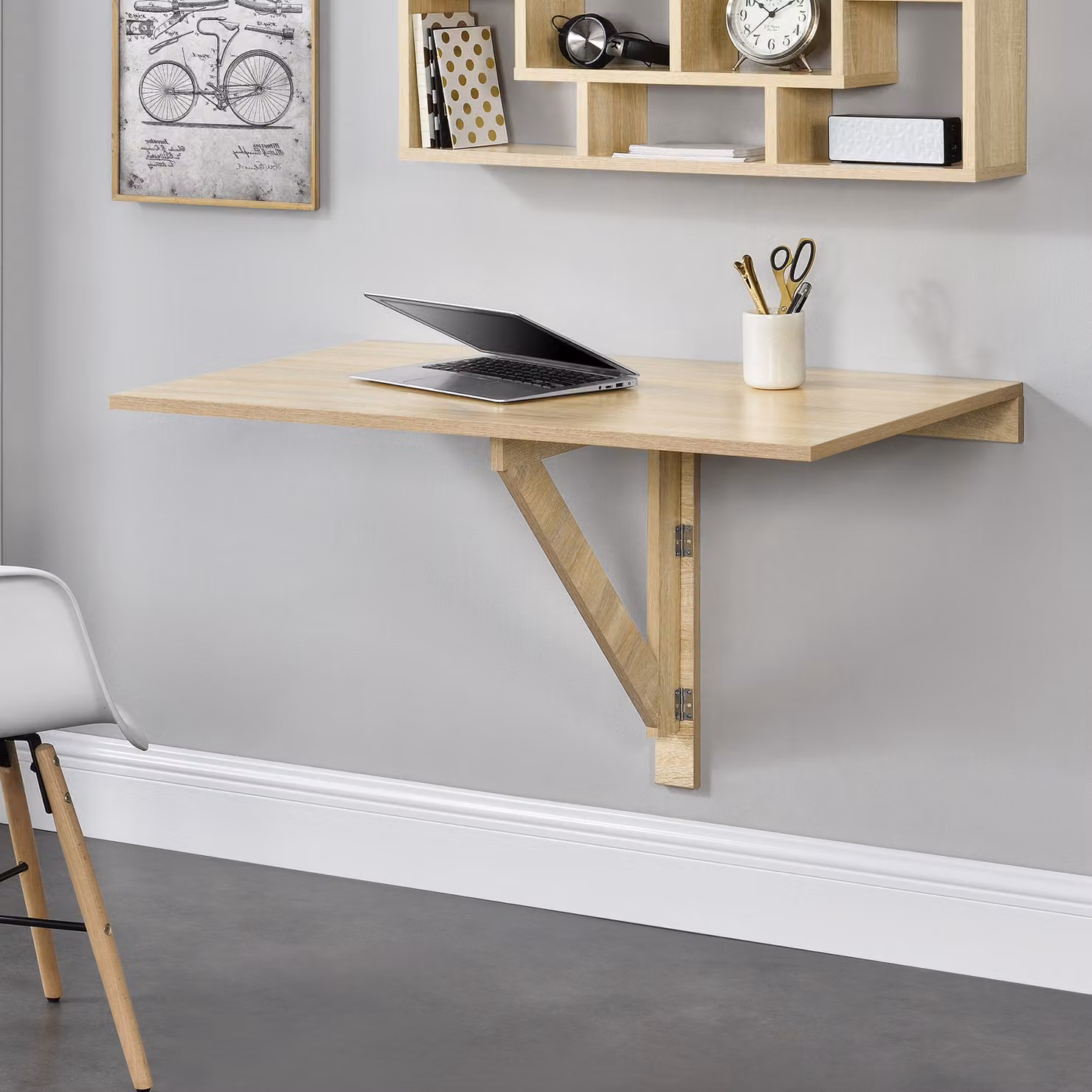 [it.casa]® Scrivania pieghevole 100x60x58cm Tavolo da parete Tavolo da parete pieghevole