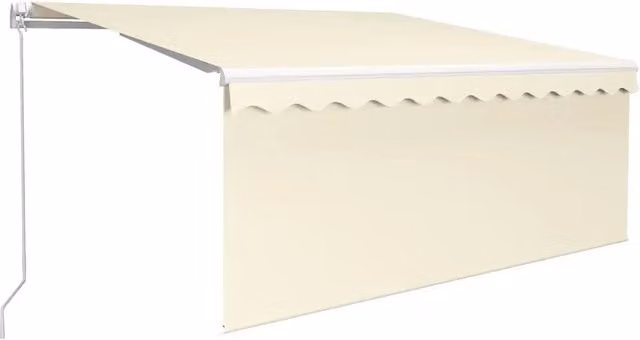 Tenda da Sole | Tenda parasole Retrattile Manuale con ParaSole | Tenda parasole 3x2,5 m Crema
