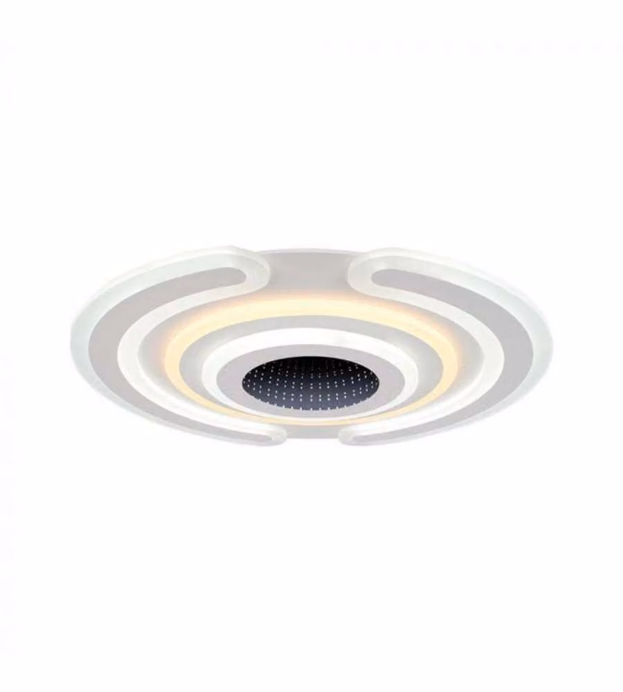 Lampadario LED V-TAC con Telecomando, Plafone Dimmerabile CCT 3000K+6000K, Bianco, Diametro: 52 cm, Altezza: 5 cm