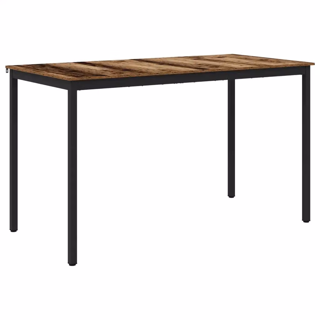 Tavolo da bar rettangolare moderno vidaXL in legno ingegnerizzato e metallo, nero e marrone, L: 180 cm, P: 90 cm, H: 105 cm – 2