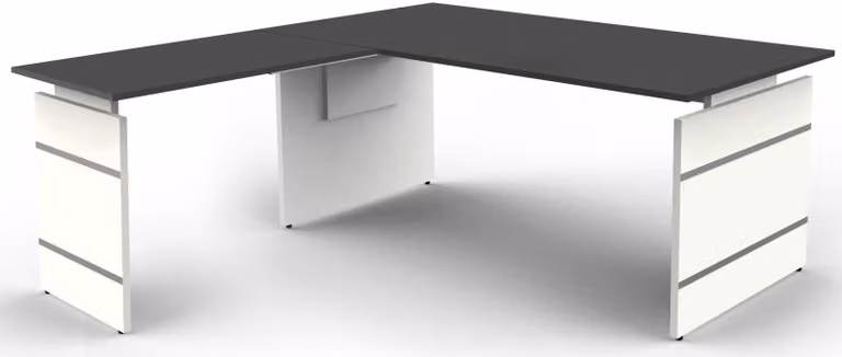 Form 4 combinazione angolare, regolabile manualmente in altezza, antracite, dimensioni combinazione angolare:180 x 180 cm
