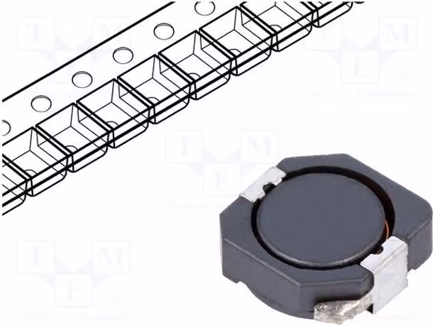 2 induttori: filo 2,1A, 47uH, tolleranza 20%, SMD, resistenza 128mΩ, dimensioni 10,3x10,4x4mm, modello PSDB1004NT470, componente SMD