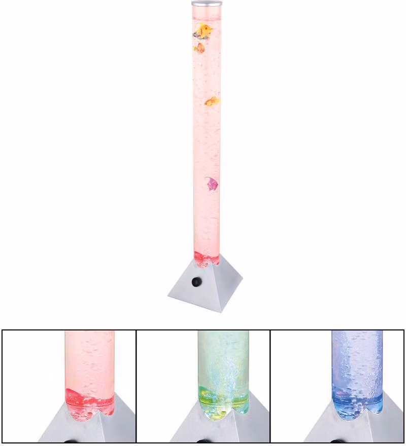 Globo Lighting lampada da terra in plastica argentata, plastica trasparente, cavo in PVC nero, interruttore a bilanciere sul cavo, cambiacolori RGB, inclusi 5 pesci, 3,5lt. Di acqua
lxLxA: 190x190x900mm, lunghezza cavo 1800mm, incl. LED RGB 0,06W 230V, po