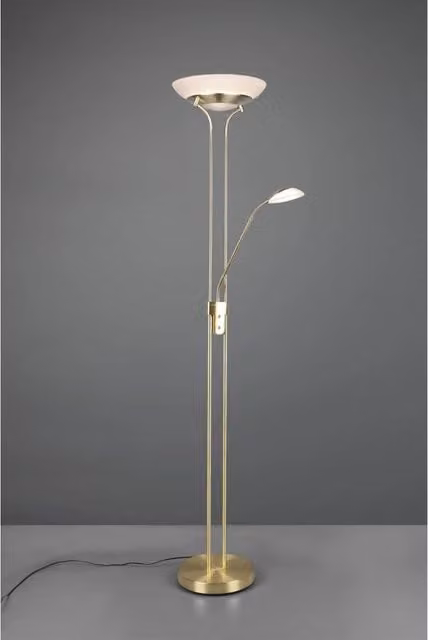 Piantana Led con Doppia Accensione Spot da Lettura Orson Ottone Trio Lighting
