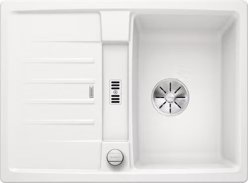 Blanco Lexa 40 - Lavello in silgranito, 680x500 mm, con comando di scarico, InFino, bianco 524884