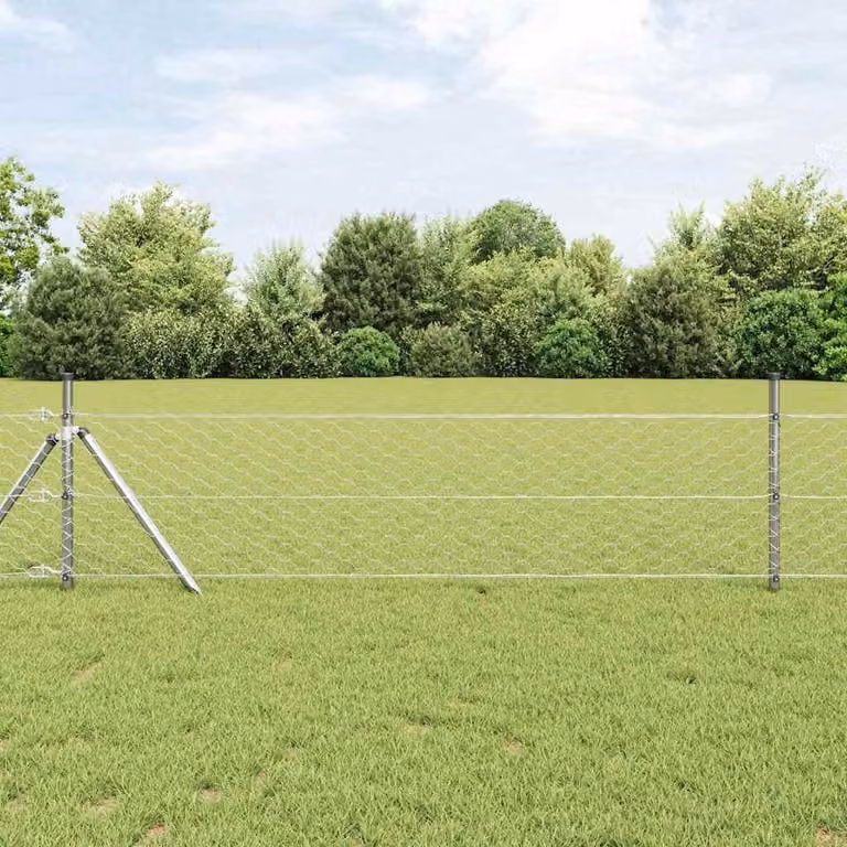 Maison Exclusive - Palo della recinzione Argento 10 x 0,4 m (rete da 50 mm)