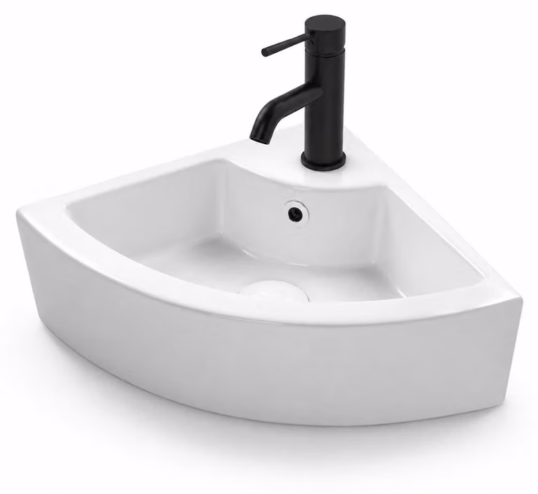 Lavabo in Vetroceramica Eck per bagno ospiti 46x32 cm