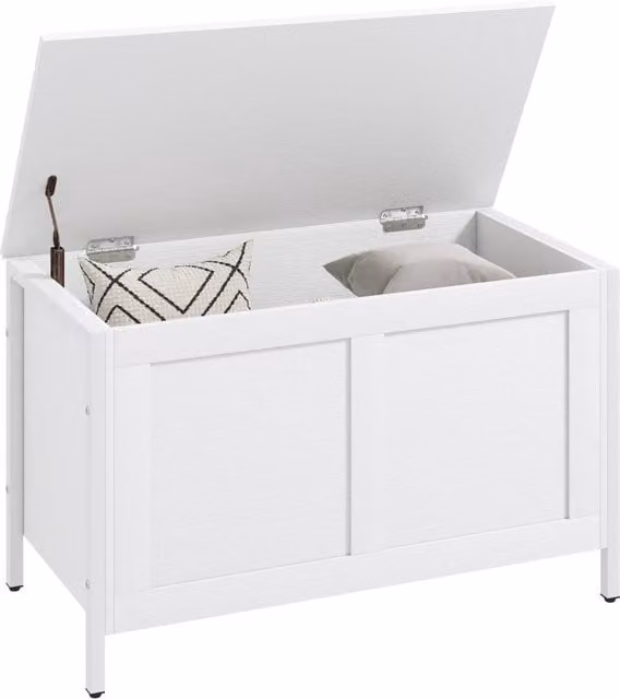 Panca contenitore con cassettiera XYLO Bianco venato L: 80 cm, P: 40 cm, H: 50 cm
