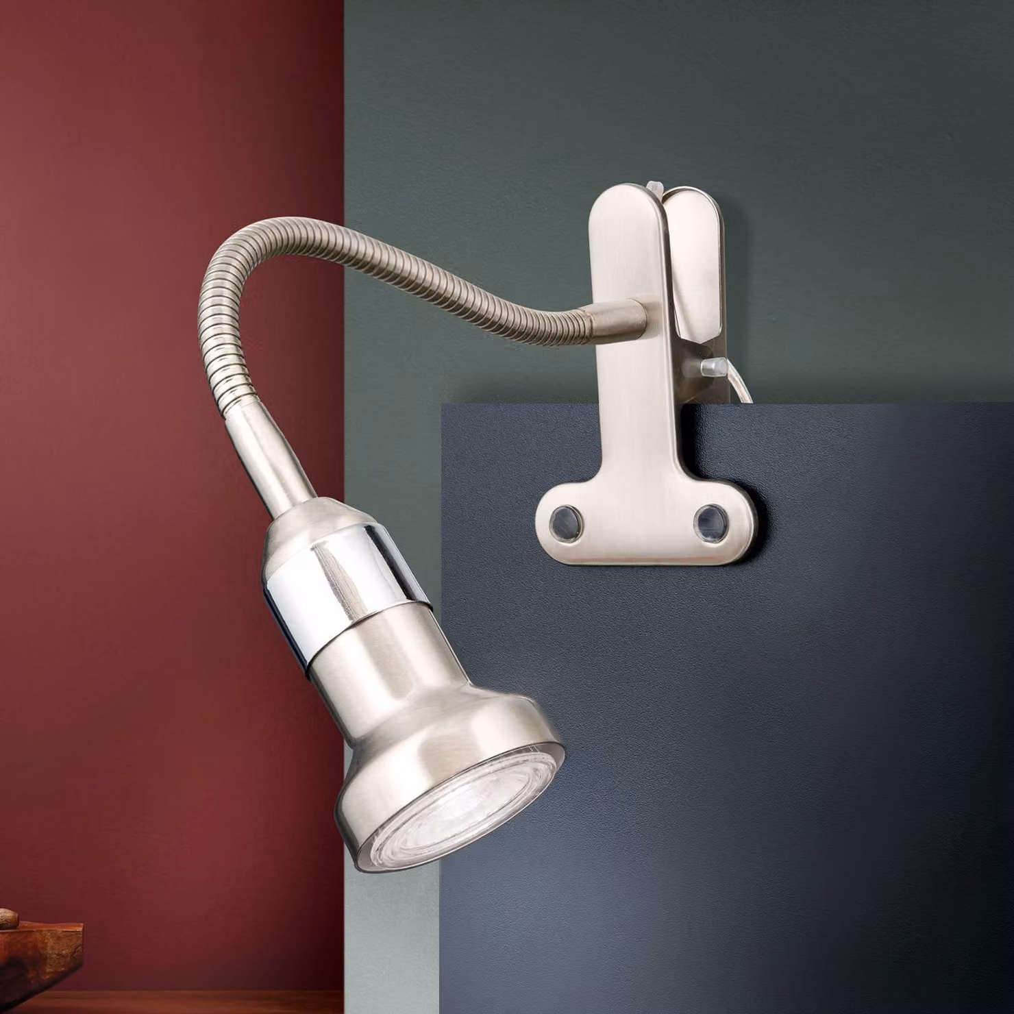 ORION Lampada con morsetto COLANA, Alluminio / Grigio / Zincato, Studio / Ufficio, Metallo, Moderno, Lampada con morsetto
