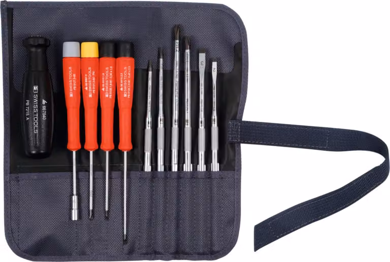PB Swiss Tools Assortimento di cacciaviti per PC, con impugnatura "Multicraft", 11 pezzi