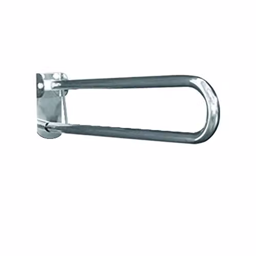 GOMAN - Maniglione Barra Ribaltabile con Piastra Lunga cm70 Inox Bianco