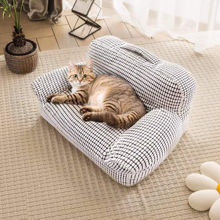 Letto per gatti, divano per cani, divano per cani di taglia media, 70 * 50 * 38,5CM divano per cani, cesto per cani, divano per gatti, divano per cani con pisolino, per cani di piccola taglia