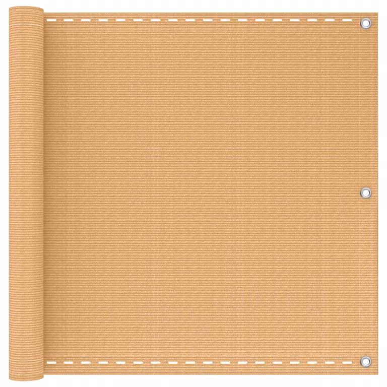 Schermo da balcone rettangolare vidaXL in HDPE e alluminio, disponibile nei colori sabbia, marrone o beige, L: 600 cm, H: 75 cm