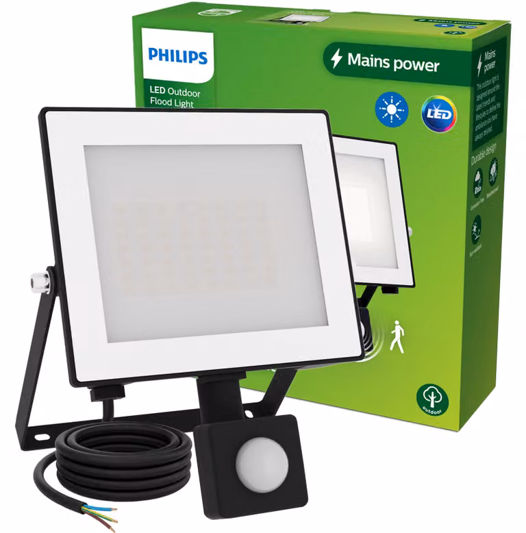 Philips Lampada da parete Lois, EU,,, Lampada da parete per esterni, Nero, Metallo, IP65, Giardino, Terrazza, I