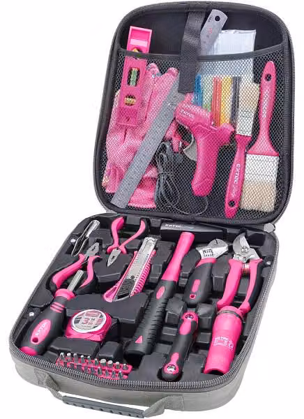 EXTOL LADY 6593 set di utensili 68 pezzi rosa