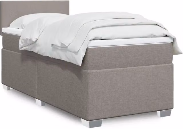 Giroletto a Molle con Materasso Tortora 100x200 cm in Tessuto 3288096