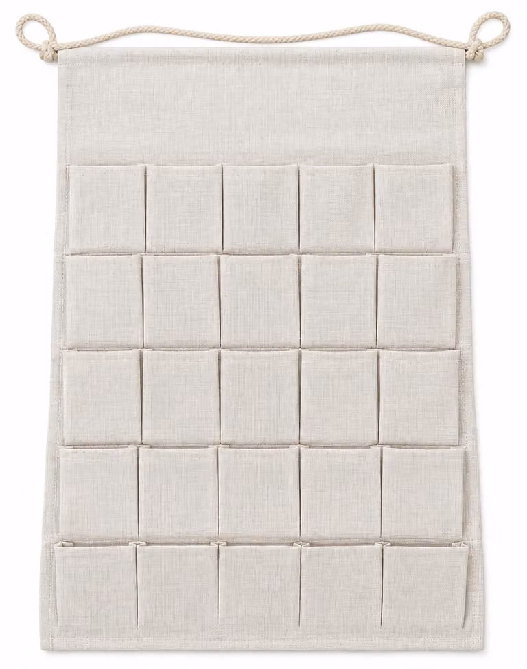 Calendario dell'Avvento in tessuto, con 25 sacchetti numerati, dimensioni 59x40 cm