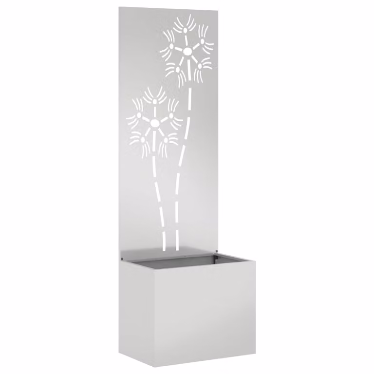 vidaXL Schermo per privacy in giardino Argento L: 50 cm, P: 32 cm, H: 150 cm