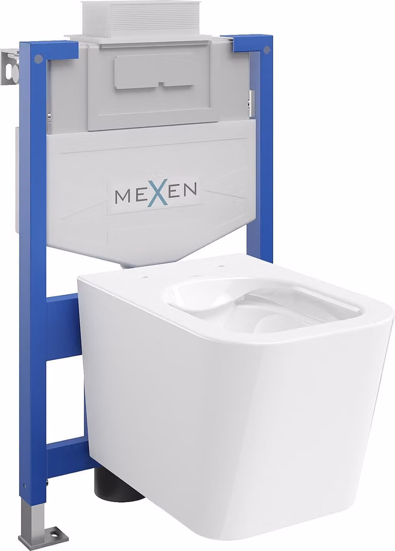 Mexen set da incasso WC telaio Fenix XS-U con vaso WC Teo, bianco lucido - 6853385XX00