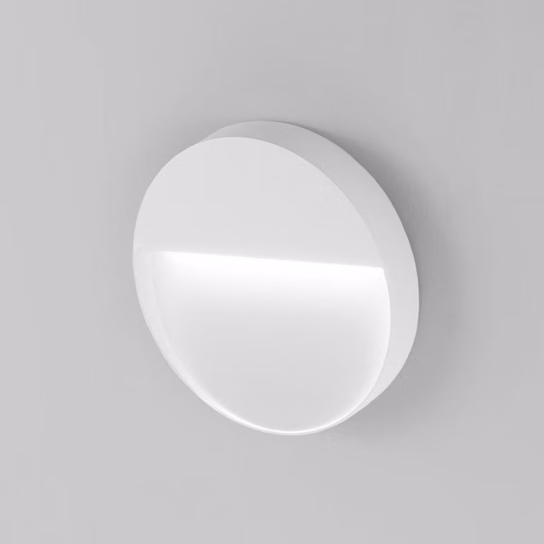 Egger Licht Applique da esterni a LED Vigo XL, Bianco / Opale, Corridoio, Alluminio, Moderno, Applique LED da esterni