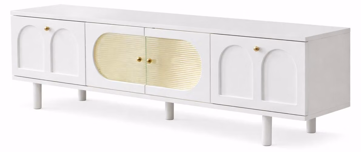 Mobile TV moderno con un design elegante e ampio spazio di stoccaggio