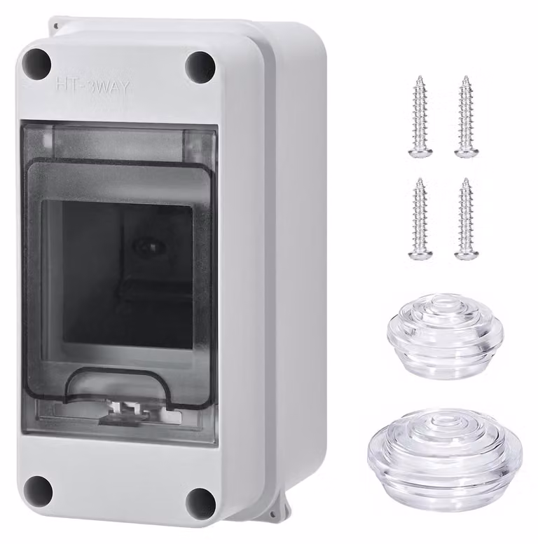 Pannello di distribuzione a parete, con 3 moduli, grado di protezione IP65, adatto per interni ed esterni