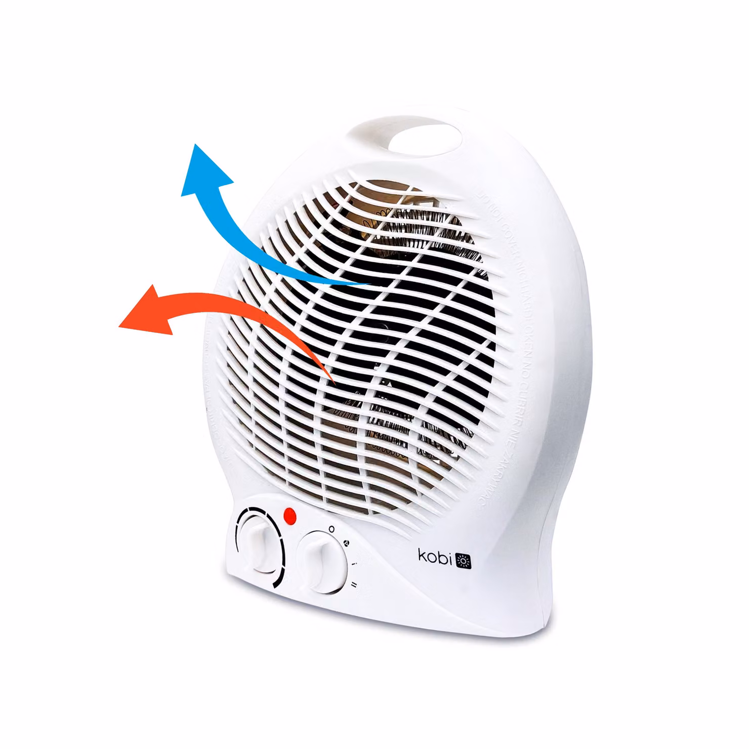 Riscaldatore elettrico a basso consumo energetico, modello compatto, 2000W, con 3 livelli di controllo dell'aria. Riscaldatore elettrico portatile. Dotato di termostato integrato. Cavo di alimentazione da 1 metro. Leggero e silenzioso