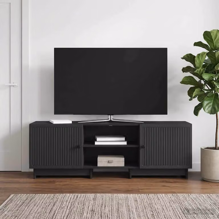 Mobile TV vidaXL Nero in legno ingegnerizzato L: 150 cm, P: 31 cm, H: 50 cm