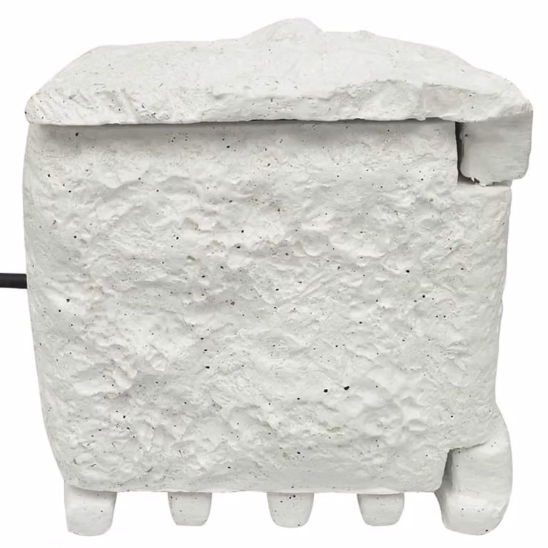 Presa Elettrica da Esterno 4 Spine Impermeabile Resina Bianca